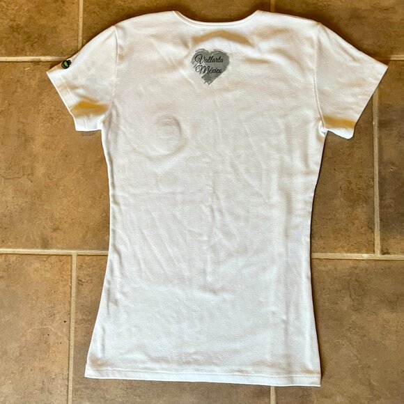 Senor Frog's Kids White Red Embroidered Rose, Vallarta, Mexico Tee T-Shirt Large - Picture 4 of 6